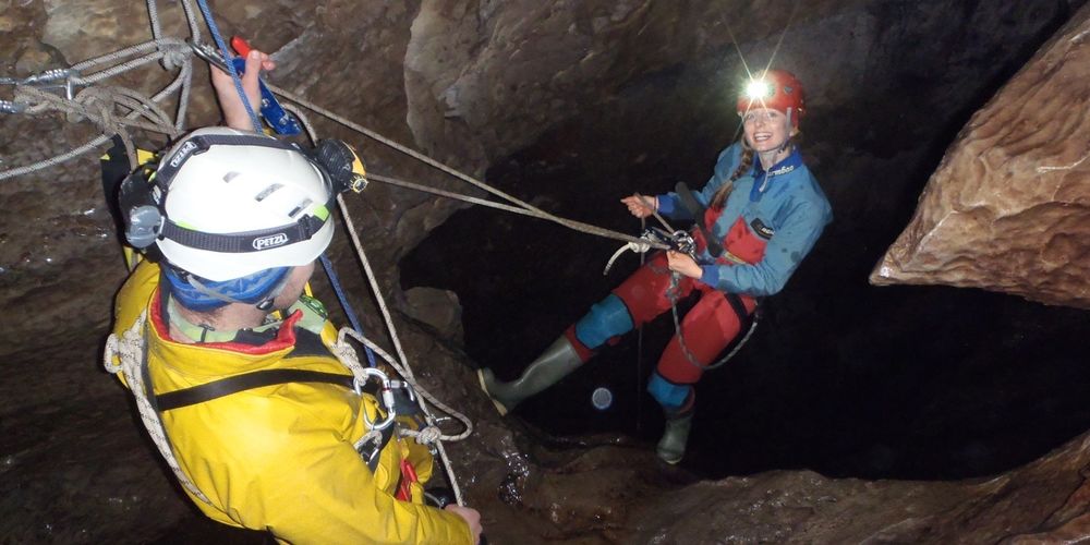 Ra Cave Skills Dolly Tubs Abseil
