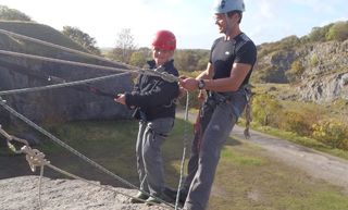 1 Ra Abseiling Ingleton Quary Liam Walsh